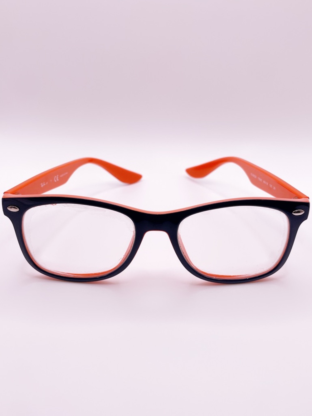 Ray-Ban Two-Tone Rectangular Glasses - Orange & Black - Picture 2 of 7